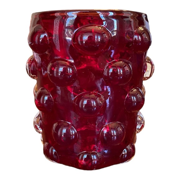 Vintage Bischoff GlassRed Hand blown bubble glass 4.5” x 3.5” mint condition. - Picture 1 of 3